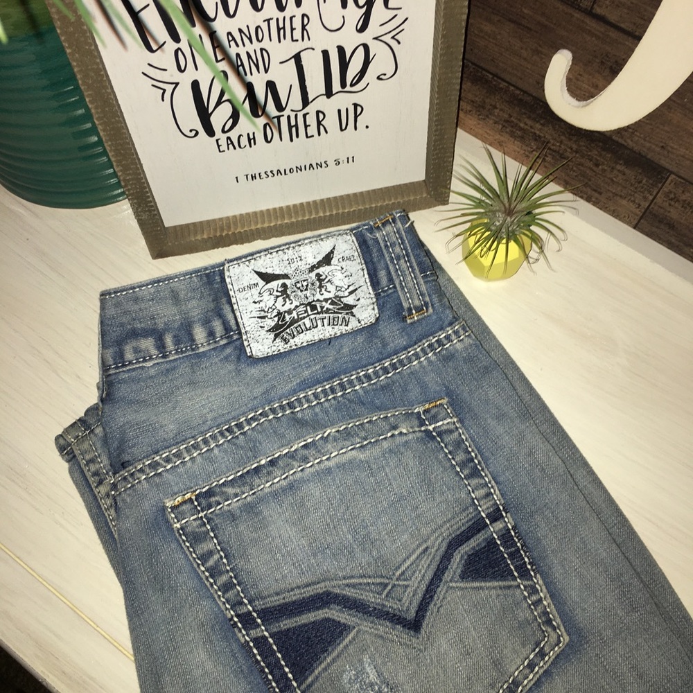 Helix “Instinct is a Virtue” Slim Boot Jean, 34x34